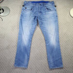 G-Star Raw Radar Size 34x30 Blue Straight Tapered Jeans